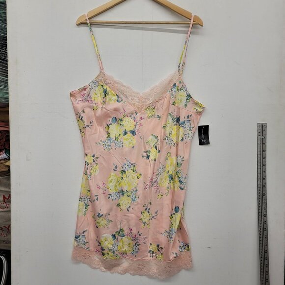 INC International Concepts Women's 2pc Lace-Trim Floral Robe/ Nightie Floral XL - Picture 4 of 15